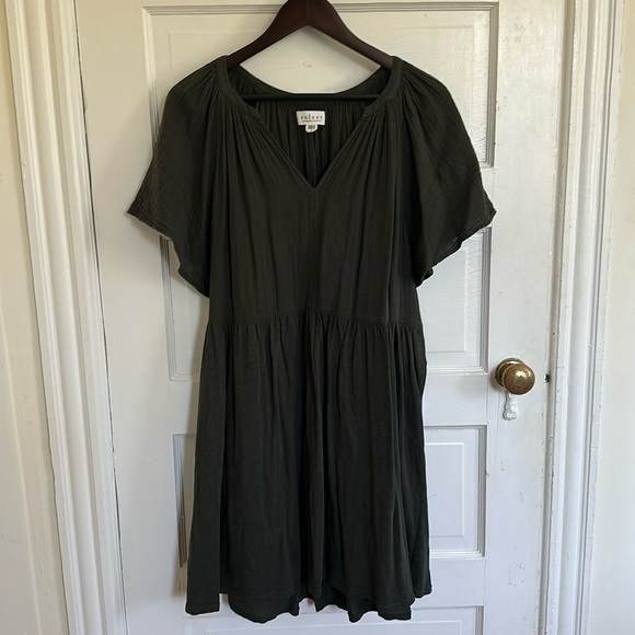 Velvet Gauze and Knit Dress - Picture 1 of 4